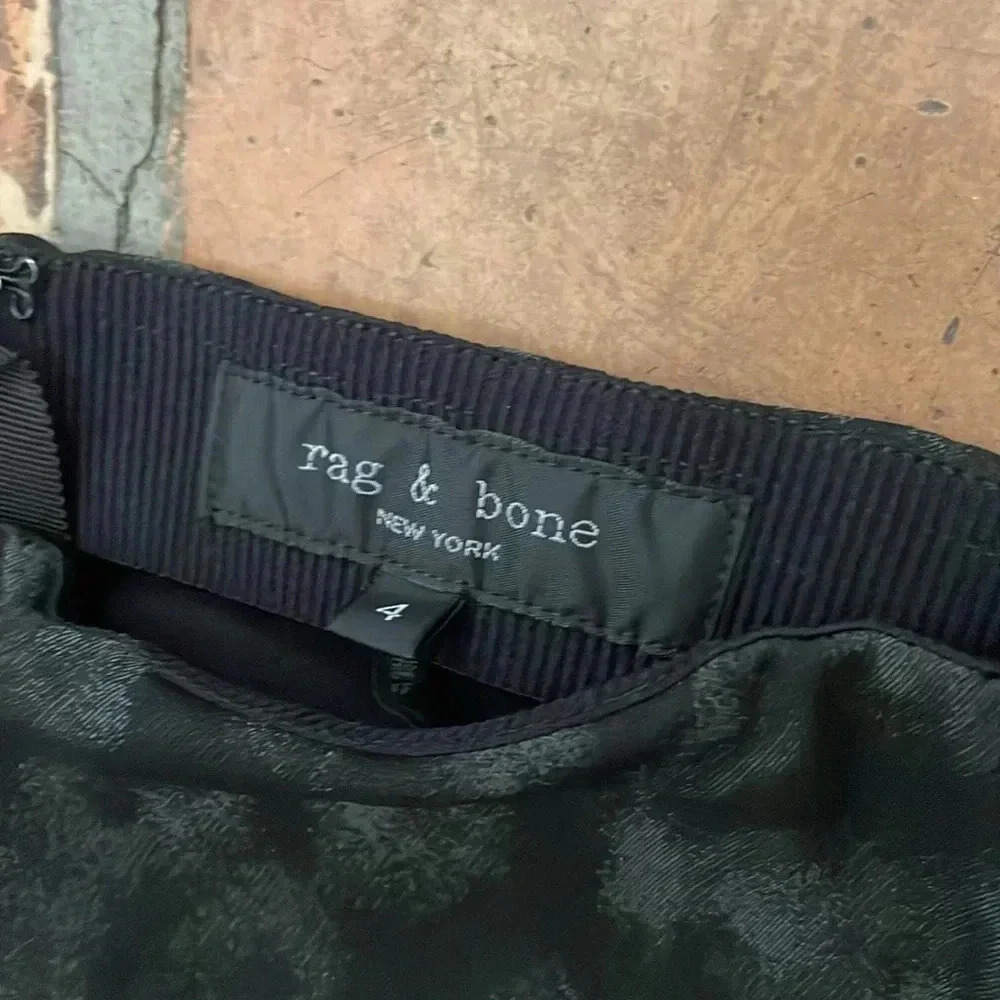 Rag & Bone Simone Leopard Print Black Pant Size 4 MSRP$325 Rag and Bone - Picture 5 of 12